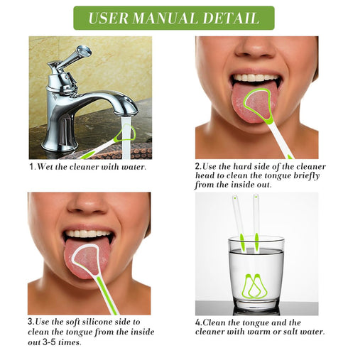 Tongue Scraper Cleaner for Adults Kids, BPA Free Tongue Scrapers, Healthy Oral Hygiene Brushes, Help Fight Bad Breath (4 PACK)...