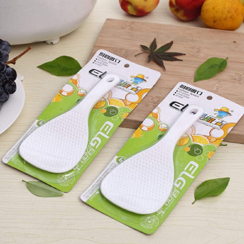 OLIREXD 2PCS Non-Stick Rice Paddle Spoon Rice Scoop, Rice Serving Spoon, White, 2 Pack...
