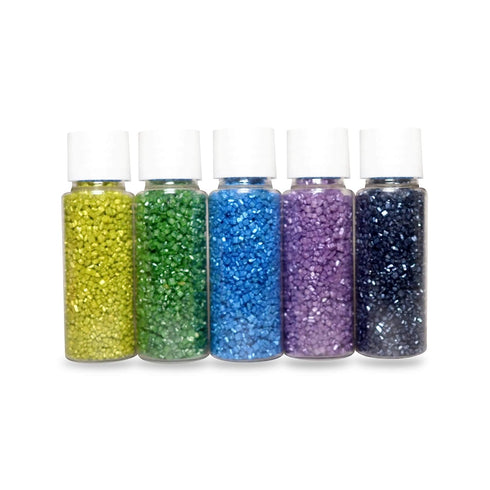 Confect Sparkling Sugar for Baking & Cake Decorative Sugar Assorted pack of 5 Cool Mermaid Sparkling Sugar Sprinkles Mix Parrot Green, Green, Blue...
