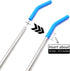 Big Drinking Straws Reusable 12" Extra Long 8mm Extra Wide Food-Grade 18/8 Stainless Steel Silicone Elbows Tips for Smoothie Milkshake Cocktail Ju...