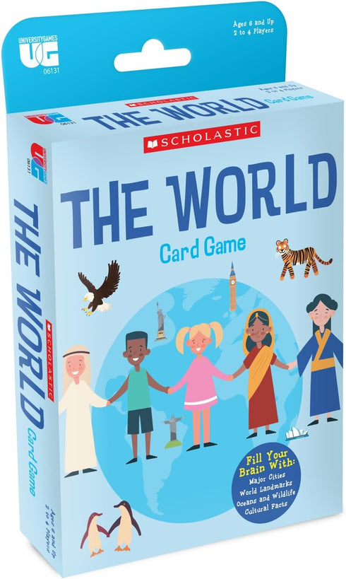 University Games | Scholastic The World Travel Card Game, for 2 or More Players Ages 6 and Up...