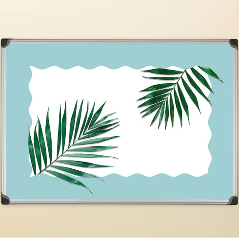 Fancy Land Light Turquoise Bulletin Board Border Scalloped Border Trim for Classroom 52ft One Roll...
