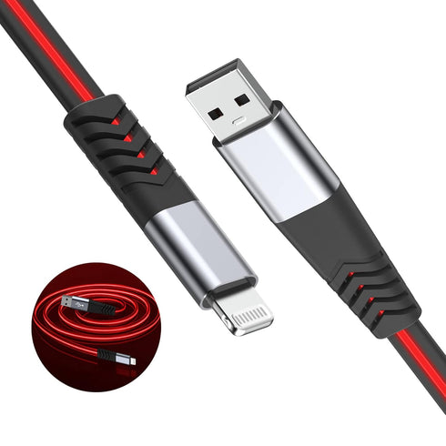 Light up iPhone Charger Cord, 6FT LED Lightning Cables | Apple MFi Certified | USB Fast Charging Cord for Apple iPhone 13 12 11 Pro Max XR XS X/8P...
