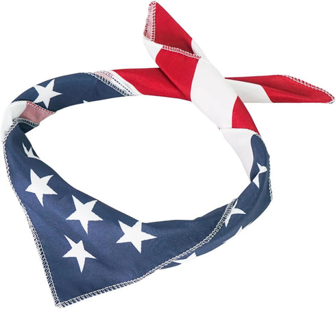 Luwint American Flag Bandana USA Patriotic Headband, Square USA Flag Scarf - Hair Wrapping Neck Head Face Scarves for Men Women, 21”x21”...