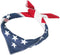 Luwint American Flag Bandana USA Patriotic Headband, Square USA Flag Scarf - Hair Wrapping Neck Head Face Scarves for Men Women, 21”x21”...