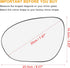 X AUTOHAUX Car Rearview Mirror Glass Replacement with Backing Plate Heated Left Side Driver Side for Nissan Cube Juke...