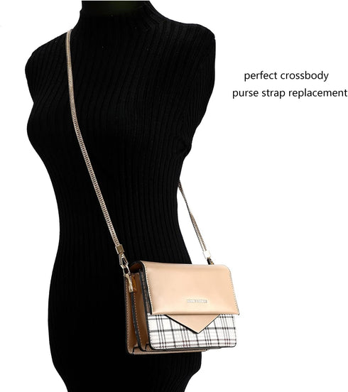 Iron Flat Bag Purse Chain Strap Accessories Shoulder Cross Body Handbag Strap Replacement...