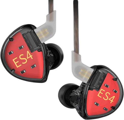 KZ ES4 Wired in Ear Headphones, High Resolution IEM Noise Cancelling KZ Earbuds Ergonomic Comfortable Gaming Earbuds HiFi Bass in Ear Monitor with...