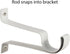 Decopolitan Ball Single Telescoping Drapery Rod Set, 36-72-Inches, White...