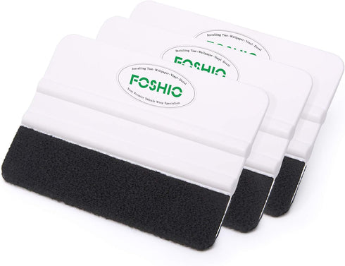 FOSHIO 4 Inch Felt Squeegee for Car Window Tint, Vinyl Installing Application Tool Car Wrap Paste Vinyl Squeegee Wrapping Medium Hardness Tools Ha...