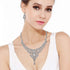 EVER FAITH Women's Austrian Crystal Art Deco Bridal Vase Flower Necklace Earrings Set...