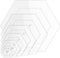 Weewooday 6 Pieces Hexagon Quilting Templates 1 Inch, 1.5 Inch, 2 Inch, 3 Inch, 4 Inch, 5 Inch with 1/4 Inch Seam Allowance, Acrylic Quilting Temp...