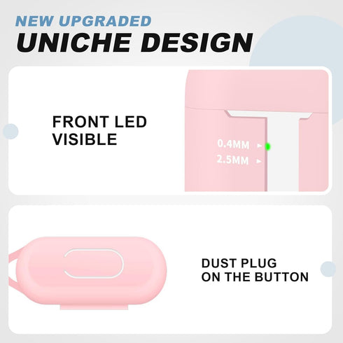 for AirPods Case Cover, Come with Cleaner Kit, Soft Silicone Protective Cover with Buckle for Women Men Compatible with Apple AirPods 2nd 1st Gene...