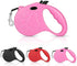 Retractable Dog Leash, 16ft Dog Walking Leash for Small Dogs up to 77lbs, Non-Slip Handle - Pink...