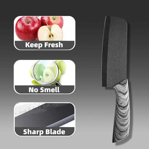 Ceramic Vegetable Knife 6in with Steath,Lettuce Knife Vegetable Cutting Knife Suitable for Fruits,Meat,Ceramic Chef Knife Nakiri Knife Black...