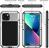 Lanhiem for iPhone 13 Metal Case, Heavy Duty Shockproof Tough Rugged Case with Built-in Glass Screen Protector, 360 Full Body Protective Cover for...