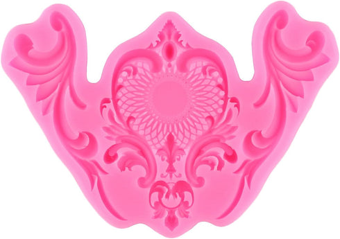 Baroque Fondant Molds Scroll Border Lace Silicone Molds Relief Flower Mold For Cake Decorating Cupcake Topper Chocolate Candy Gum Paste Polymer Cl...