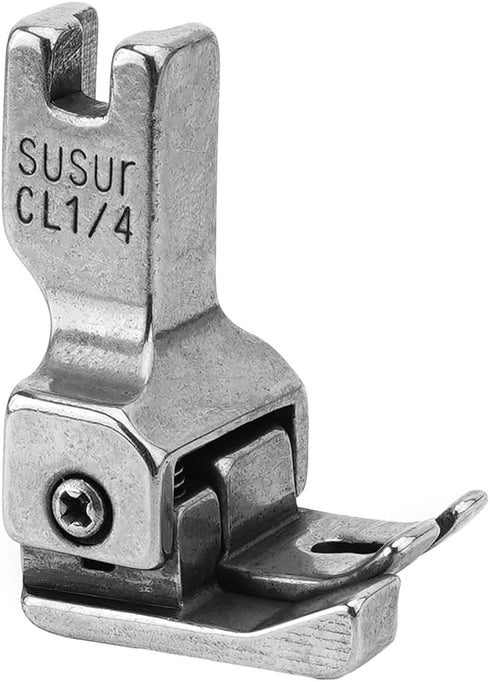 Othmro 1Pcs Industrial Sewing Machines CL Left Side Edge Guide Compensating Presser Foot Metal Presser Feet Sewing Presser Foot 1/4inch for Replac...