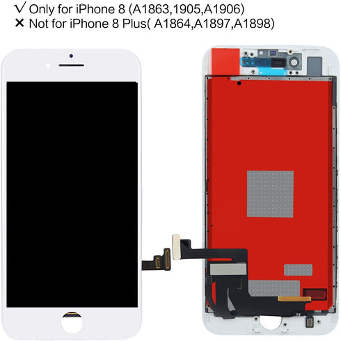 for iPhone 8 Screen Replacement : 4.7 Inch,3D Touch LCD Digitizer Display Assembly Repair Kits for A1863, A1905, A1906 with Complete Repair Tools ...