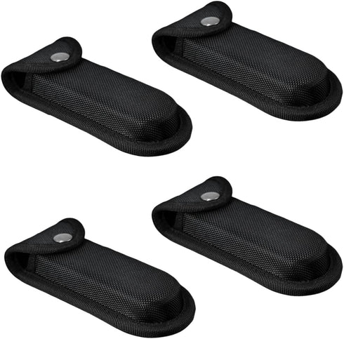 Pocket Holder Nylon Folding Pocket, Knife Sheath Holster with Belt Loop and Snap Closure,4pcs Black...