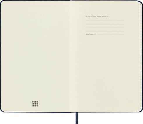 Moleskine Classic Notebook, Hard Cover, Large (5" x 8.25") Squared/Grid, Sapphire Blue, 240 Pages...