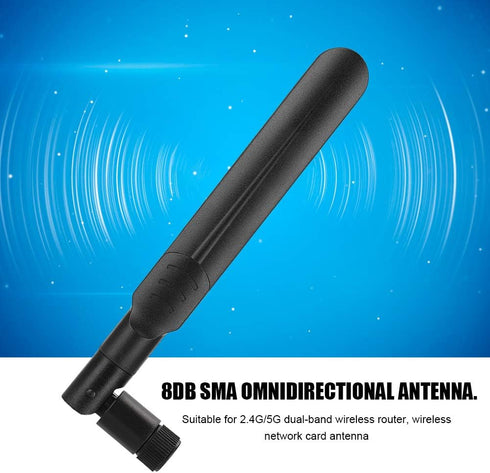 ASHATA Dual Band 2.4GHz 5GHz 8dBi SMA Antenna Omnidirectional for Router RTAC68U EX6200 AC15 AC68U RTAC88U AC88U AC3200 AC66U Network Card...