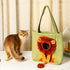 Pet Canvas Shoulder Bag Cat Carrier Portable Chest Cat Bag Outdoor Dog Tote Bag Travel Handbag for Small Cat Dog Animal Supplies (Green, Medium)...