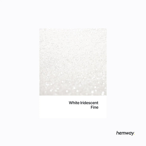 Hemway Premium Craft Glitter Shaker - White Iridescent | 130g Fine Metallic Flake Sequins for Resin & Epoxy Crafts | Craft Supplies for Tumblers, ...