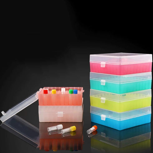 Cryogenic Boxes - Cryogenic Storage Box with Snap Clasp Lid,Blue/100 Place,Fits 1.5/2.0 mL Tubes and Vials (Pack of 1)...