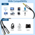 QianLink Headphone Splitter, 3.5mm Male to 2 Female Ports, 1ft/0.30m Extension Cable for PS4, PS5, Xbox, Switch, PC Gaming Headsets, Phone, Tablet...