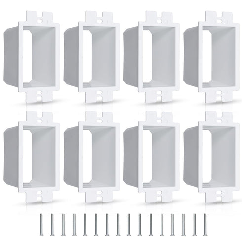 8pcs BE1-8 (1 Gang) Electrical Outlet Box Extender, Power Single Gang Box Extender Heavy Duty with 16pcs Screws Switch Outlet Extension Box Access...