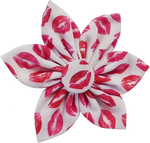 Huxley & Kent Pet Pinwheel | Kisses (Small) | Valentine's Day Velcro Collar Accessory for Dogs/Cats | Bow Collar Attachment | Cute, Comfortable Ac...