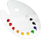 U.S. Art Supply 11.8" x 15.8" Clear Oval-Shaped Acrylic Painting Palette - Thick Transparent Plastic Artist Paint Color Mixing Tray - Non-Stick, E...