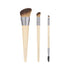 EcoTools New Natural Conceal, Enhance, & Sculpt Trio, Makeup Brushes For Foundation, Concealer, & Brows, Dense, Synthetic Bristles For Sculpting F...