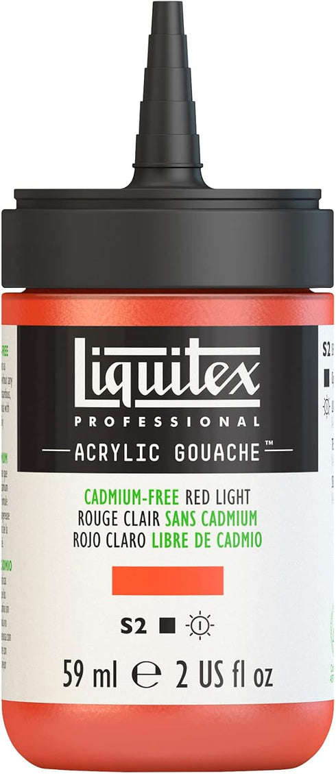 Liquitex Professional Acrylic Gouache, 2-oz (59ml) Bottle, Cadmium-Free Red Light...