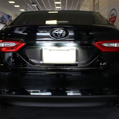 Gempro 2Pcs LED License Plate Light Lamp Assemly for Toyota Camry Yaris Highlander Prius C Avalon, Powered by 18SMD Xenon White LED Lights...