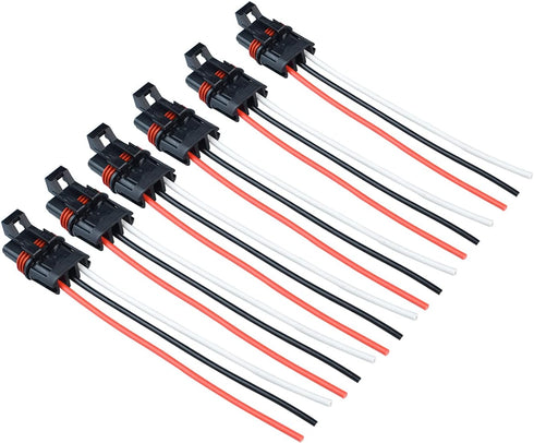 Pulse Power Plug Connector Pigtail Compatible with 18-24 Polaris Ranger XP 1000/RZR RS1 Pro General Pulse Bar Power Harness Connector 6 Pack White...