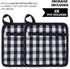 NEOVIVA Quilted Kitchen Pot Holder Set of 2 with Loop, 8”x8” Hot Pot Holders Heat Resistant with Pocket for Easy Grip, Checked Navy Blue...