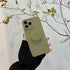Case for iPhone 13 Pro Case Silicone Women with Ring Stand Holder Kickstand, Girl Cute Gel Rubber Protective Phone Case Cover 6.1 inch (Green)...