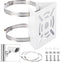 Sumnacon Camera Pole Mount Bracket-Stainless Steel Pole Mount Adapter Bracket with Loops,Sturdy Camera Mount Bracket for Pole Post,Universal Pole ...