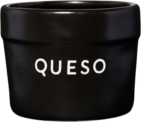 Santa Barbara Design Studio Serving Bowls Taco Night Ceramic Bowl, Small, Black - Queso...