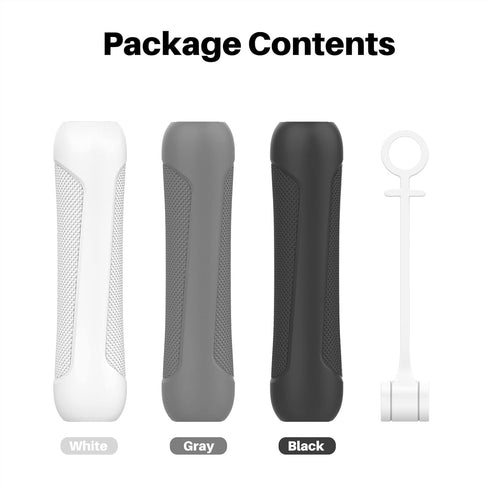 NIUTRENDZ 3 Pack Silicone Grip for Apple Pencil 1st Generation Accessories Ergonomic Design Sleeve Protective Case Cover Holder with Cable Adapter...