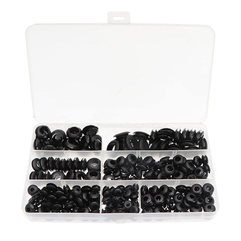 260 Pcs Rubber Grommet Kit Set of 7 Sizes, Firewall Hole Plug Ring Rubber Gasket for Plumbing, Hardware Repair, Automotive, Wiring, Plug and Cable...