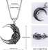 Jude Jewelers Stainless Steel Moon Crescent Shape Rose Flower Antique Vintage Cocktail Party Biker Pendant Necklace...