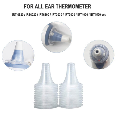 100pcs-Disposable Ear Thermometers Probe Covers, Soft Ergonomic Earmuffs Non Contact Ear Replacement Ear Thermometer Lens Filters for All Braun Di...