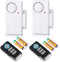 WSDCAM Wireless Door Alarm with Remote 2 Pack, Battery Included, 105 dB Loud Pool Door Alarm, Wireless Door Open Alarms Sensor for Kids Safety Hom...