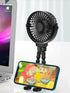 Battery Operated Portable Fan with Octopus Tripod, USB Rechargeable Personal Handheld Fan for Stroller, Car Seat, Outdoors, Camping - Black...