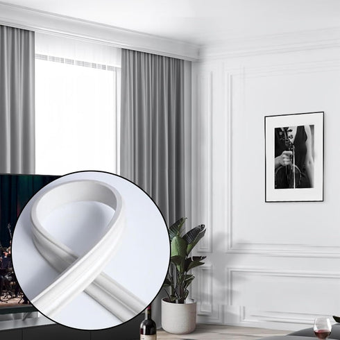 Peel and Stick Wall Molding Trim 6.56 ft x 0.9 inch, Self Adhesive PVC Tiles, Wall Protection and Home DIY Decoration, Multiple Purposes Flexible ...