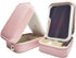 Travel Makeup Bag With Led Mirror,Small Makeup Organizer With Light,Pink Beautifect Box Portable Makeup Bag Make Up Case, Gift For Girl&Lady (Pink...