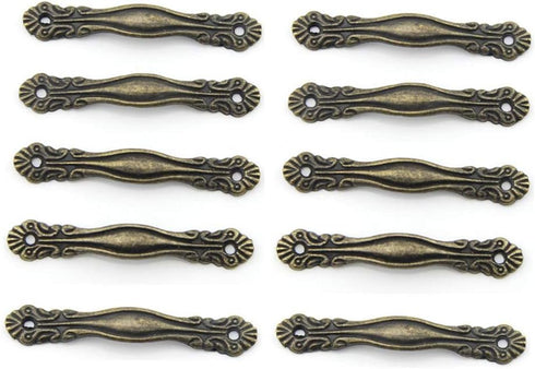 10pcs 65x10mm European Style Antique Bronze Mini Cabinet Handle Drawer Pull Jewelry Box Handle...